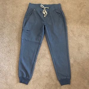 FIGS Zamora Pants- Heather Denim (Medium)